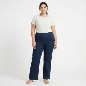 32‎ Degrees Heat Women Pants XXL Blue Pull On Denim Leggings - NWT